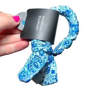 Hemant & Nandita Hair Tie up blue paisley preppy girly gift casual resort boho